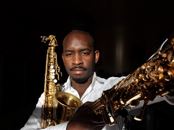 Jazz In The Round Christmas Party: Jez Nelson + Alex Hawkins + Jason Yarde + Harry Brown + Sean Corby + Rod Youngs + Valerie Etienne + Neil Charles + Joby Waldman + Phil Smith picture