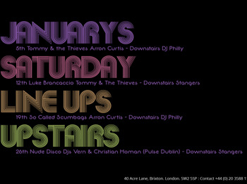 Saturdays In January 2013: DJ Vern + Stangers + Stretch + Christian Homan picture