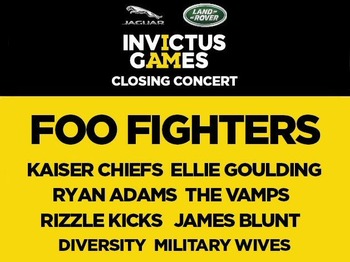 Invictus Games Closing Concert: Foo Fighters + Kaiser Chiefs + Ellie Goulding + Ryan Adams + The Vamps + Rizzle Kicks + James Blunt + Diversity + The Military Wives picture