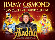 Aladdin: Jimmy Osmond, Alan McHugh, Jordan Young, Qdos Pantomimes artist photo